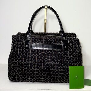 Vintage Kate Spade Noel Signature boxy Satchel Tote